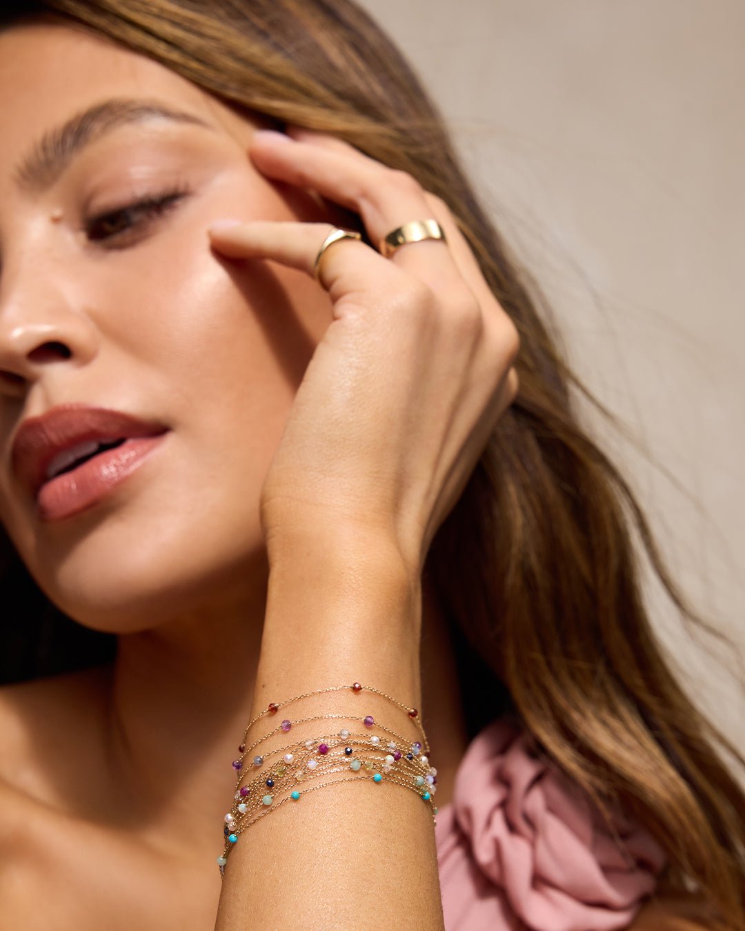 Aquamarine Newport Bracelet || option::14k Solid Gold, Aquamarine - March
