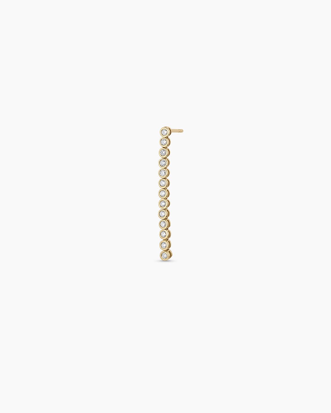 Lab Grown Diamond Classic Tennis Drop Earrings || option::14k Solid Gold, Single