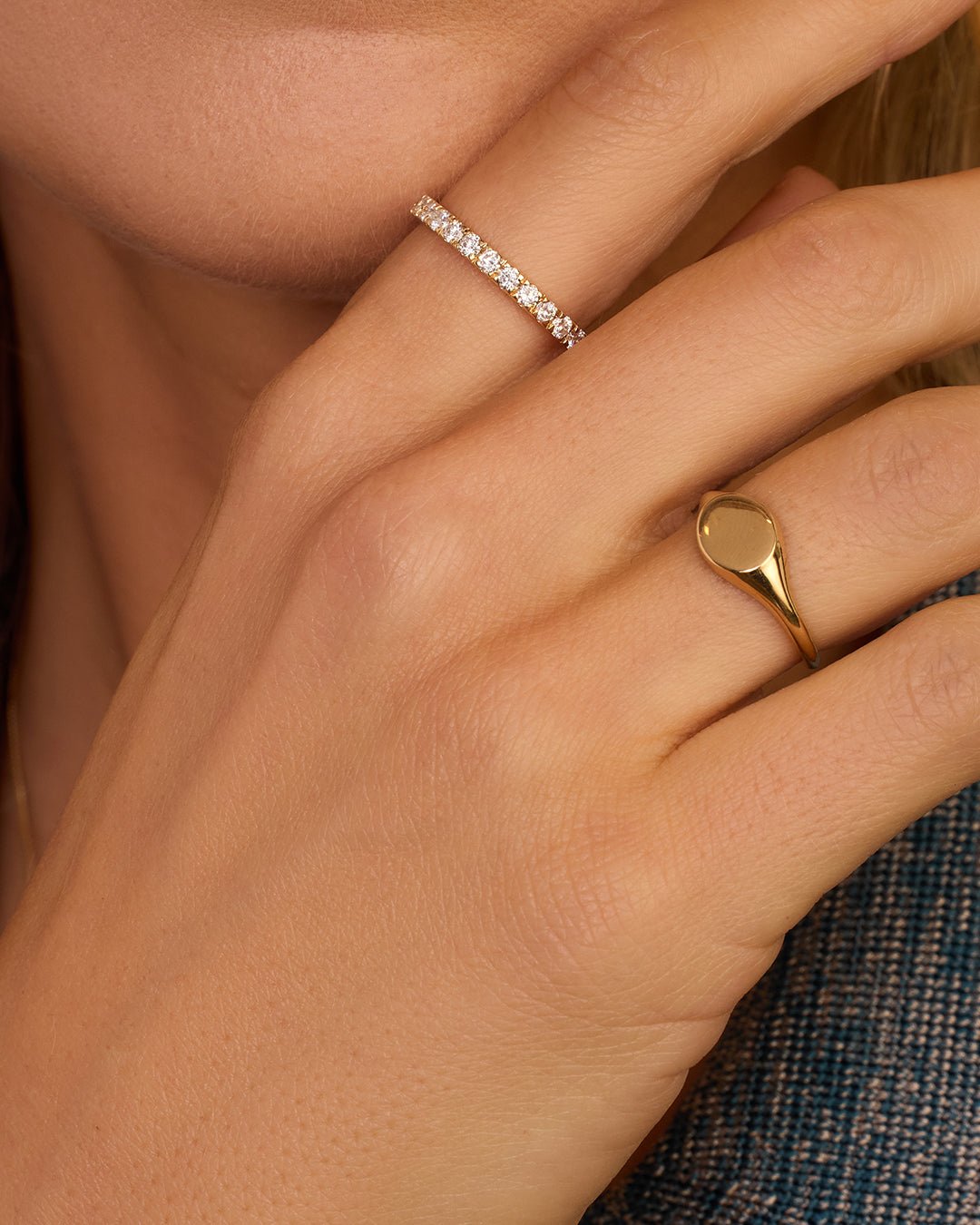 Lab Grown Diamond Eternity Ring || option::14k Solid Gold, 2mm