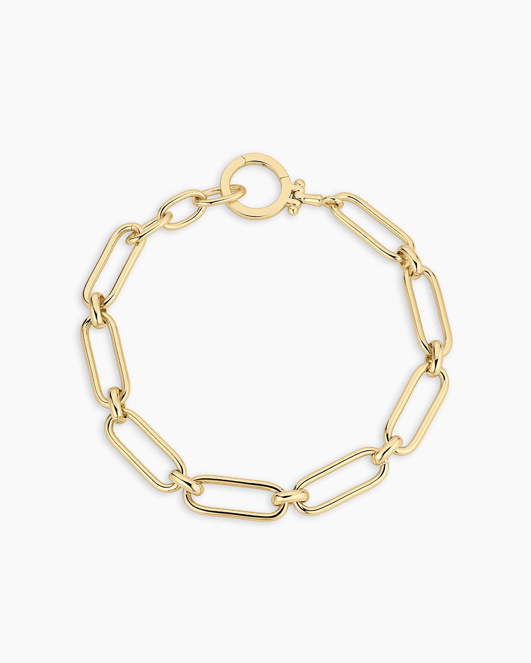 Zoey Statement Link Bracelet || option::18k Gold Plated