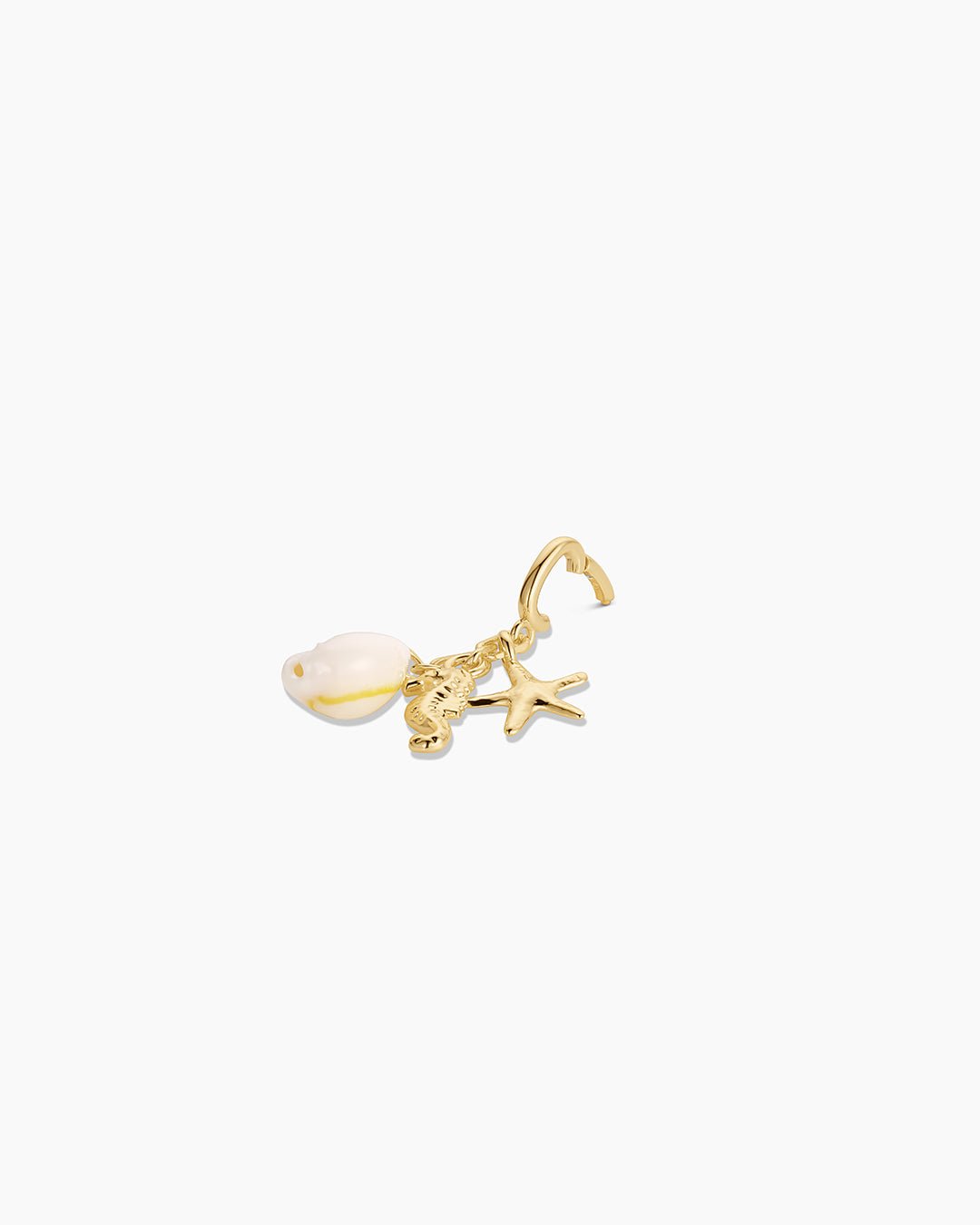 Ocean Cluster Parker Charm || option::18k Gold Plated, Shell